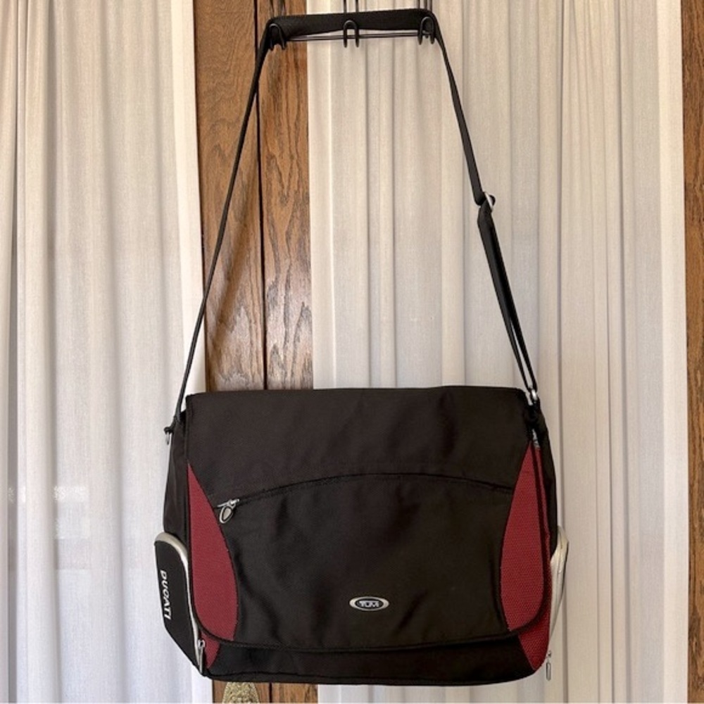Tumi Ducati Ballistic Nylon Crossbody Messenger Computer Travel Bag